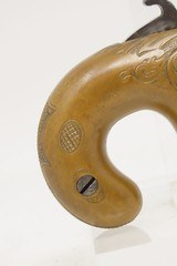 CIVIL WAR Era Antique MOORE’S PATENT FIREARMS All Metal No. 1 .41 DeringerRARE & Beautifully Engraved CIVIL WAR Era Pistol - 14 of 16