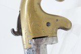 Desirable CIVIL WAR Era RARE All Metal Antique NATIONAL ARMS No. 1 Deringer Rarest SHORT BARREL ENGRAVED Civil War-Era Pistol - 4 of 17