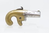 Desirable CIVIL WAR Era RARE All Metal Antique NATIONAL ARMS No. 1 Deringer Rarest SHORT BARREL ENGRAVED Civil War-Era Pistol - 14 of 17