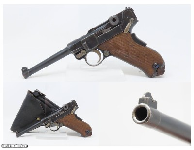 DWM BRAZILIAN Contract LUGER M1906 7.65x21mm Pistol C&R HOLSTER/TOOL CIRCLED “B” on Receiver; CARREGADA on the Extractor