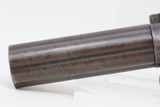 GOLD RUSH Era ALLEN & THURBER Antique WORCHESTER Period PEPPERBOX RevolverENGRAVED First DA Revolving Percussion Pistol - 5 of 18