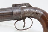 GOLD RUSH Era ALLEN & THURBER Antique WORCHESTER Period PEPPERBOX RevolverENGRAVED First DA Revolving Percussion Pistol - 4 of 18