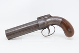 GOLD RUSH Era ALLEN & THURBER Antique WORCHESTER Period PEPPERBOX RevolverENGRAVED First DA Revolving Percussion Pistol - 2 of 18