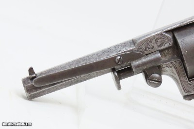 ADAMS Patent POCKET Revolver ANCION & CIE Belgium .32 Antique ENGRAVED Early Double Action Only Revolver - Image 5 of 19