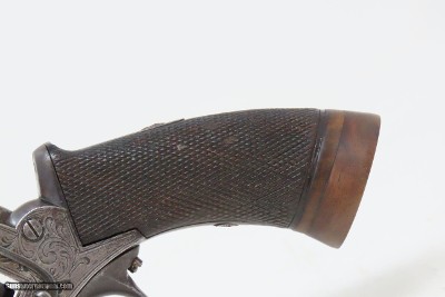 ADAMS Patent POCKET Revolver ANCION & CIE Belgium .32 Antique ENGRAVED Early Double Action Only Revolver - Image 3 of 19