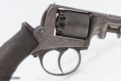 ADAMS Patent POCKET Revolver ANCION & CIE Belgium .32 Antique ENGRAVED Early Double Action Only Revolver - Image 18 of 19