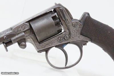 ADAMS Patent POCKET Revolver ANCION & CIE Belgium .32 Antique ENGRAVED Early Double Action Only Revolver - Image 4 of 19