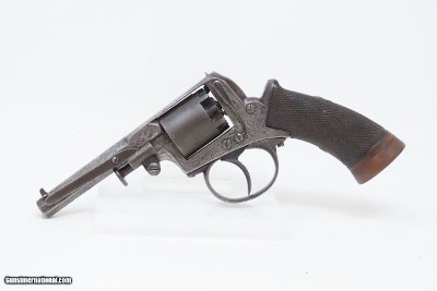 ADAMS Patent POCKET Revolver ANCION & CIE Belgium .32 Antique ENGRAVED Early Double Action Only Revolver - Image 2 of 19