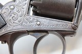 ADAMS Patent POCKET Revolver ANCION & CIE Belgium .32 Antique ENGRAVED Early Double Action Only Revolver - 15 of 19