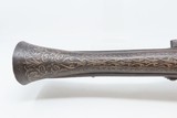 Antique Ornate OTTOMAN Flintlock BLUNDERBUSS DAG/KNEE Pistol PIRATES Ornate Pattern Short Scattergun with Sling Bar - 9 of 16