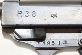 WW II THIRD REICH German SPREEWERKE “cyq” Code P.38 Pistol C&RWorld War 2 9mm Sidearm w/HOLSTER & EXTRA MAGAZINE - 10 of 25
