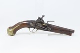 Spanish PATILLA MIQUELET Flintlock .69 Caliber PISTOL with Family Crest Antique Large Martial Pistol with Belt Hook - 2 of 19