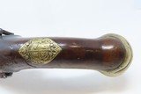 Spanish PATILLA MIQUELET Flintlock .69 Caliber PISTOL with Family Crest Antique Large Martial Pistol with Belt Hook - 7 of 19