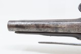 Spanish PATILLA MIQUELET Flintlock .69 Caliber PISTOL with Family Crest Antique Large Martial Pistol with Belt Hook - 11 of 19