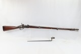 HEWES & PHILLIPS US SPRINGFIELD Model 1816 .69 MUSKET Antique “Bolster” Conversion with BAYONET - 2 of 23
