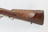 Antique 16 g. DOUBLE BARREL Side x Side FLINTLOCK Shotgun SILVER ESCUTCHEON 200+ Year Old Shotgun/FOWLING PIECE - 3 of 18