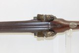 Antique 16 g. DOUBLE BARREL Side x Side FLINTLOCK Shotgun SILVER ESCUTCHEON 200+ Year Old Shotgun/FOWLING PIECE - 11 of 18