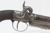 ENGRAVED Antique BRITISH Boxlock .54 “MANSTOPPER” Percussion BELT PistolMid-1800s SIDEHAMMER Belt/Coat Pocket Pistol - 4 of 17