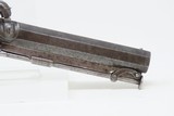 ENGRAVED Antique BRITISH Boxlock .54 “MANSTOPPER” Percussion BELT PistolMid-1800s SIDEHAMMER Belt/Coat Pocket Pistol - 5 of 17