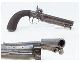 ENGRAVED Antique BRITISH Boxlock .54 “MANSTOPPER” Percussion BELT PistolMid-1800s SIDEHAMMER Belt/Coat Pocket Pistol - 1 of 17