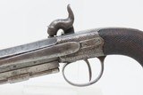 ENGRAVED Antique BRITISH Boxlock .54 “MANSTOPPER” Percussion BELT PistolMid-1800s SIDEHAMMER Belt/Coat Pocket Pistol - 16 of 17