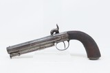 ENGRAVED Antique BRITISH Boxlock .54 “MANSTOPPER” Percussion BELT PistolMid-1800s SIDEHAMMER Belt/Coat Pocket Pistol - 14 of 17