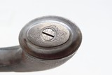ENGRAVED Antique BRITISH Boxlock .54 “MANSTOPPER” Percussion BELT PistolMid-1800s SIDEHAMMER Belt/Coat Pocket Pistol - 11 of 17