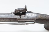 ENGRAVED Antique BRITISH Boxlock .54 “MANSTOPPER” Percussion BELT PistolMid-1800s SIDEHAMMER Belt/Coat Pocket Pistol - 8 of 17