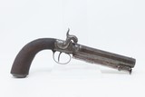 ENGRAVED Antique BRITISH Boxlock .54 “MANSTOPPER” Percussion BELT PistolMid-1800s SIDEHAMMER Belt/Coat Pocket Pistol - 2 of 17