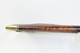Birdseye Maple LONG RIFLE NICANOR KENDALL WINDSOR VERMONT Antique With Large Fancy Brass Patchbox - 9 of 18