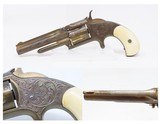 Nice GOLD FINISHED Antique SMITH & WESSON Number 1-1/2 “NEW MODEL” Revolver ENGRAVED .32 Cal. S&W WILD WEST/FRONTIER Revolver - 1 of 17