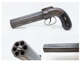 GOLD RUSH Era ALLEN & THURBER Antique WORCHESTER Period PEPPERBOX RevolverENGRAVED First DA Revolving Percussion Pistol - 1 of 16