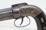 GOLD RUSH Era ALLEN & THURBER Antique WORCHESTER Period PEPPERBOX RevolverENGRAVED First DA Revolving Percussion Pistol - 4 of 16
