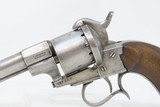 E. LEFAUCHEUX Patent Antique BELGIAN 11mm DA PINFIRE Revolver LIEGE Proofed Mid-19th Century SELF DEFENSE Conceal/Carry Gun - 20 of 21