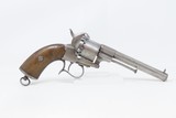 E. LEFAUCHEUX Patent Antique BELGIAN 11mm DA PINFIRE Revolver LIEGE Proofed Mid-19th Century SELF DEFENSE Conceal/Carry Gun - 2 of 21