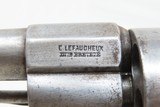 E. LEFAUCHEUX Patent Antique BELGIAN 11mm DA PINFIRE Revolver LIEGE Proofed Mid-19th Century SELF DEFENSE Conceal/Carry Gun - 12 of 21
