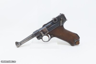 WORLD WAR I 1918 Dated DWM German LUGER PISTOL P.08 9x19mm HARDMAN C&R With HOLSTER, EXTRA MAGAZINE, and Takedown Tool - Image 4 of 23