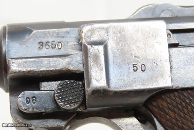 WORLD WAR I 1918 Dated DWM German LUGER PISTOL P.08 9x19mm HARDMAN C&R With HOLSTER, EXTRA MAGAZINE, and Takedown Tool - Image 8 of 23