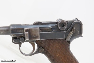 WORLD WAR I 1918 Dated DWM German LUGER PISTOL P.08 9x19mm HARDMAN C&R With HOLSTER, EXTRA MAGAZINE, and Takedown Tool - Image 6 of 23