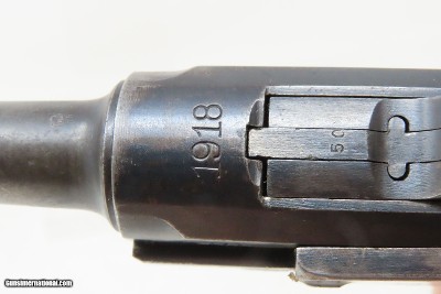 WORLD WAR I 1918 Dated DWM German LUGER PISTOL P.08 9x19mm HARDMAN C&R With HOLSTER, EXTRA MAGAZINE, and Takedown Tool - Image 12 of 23