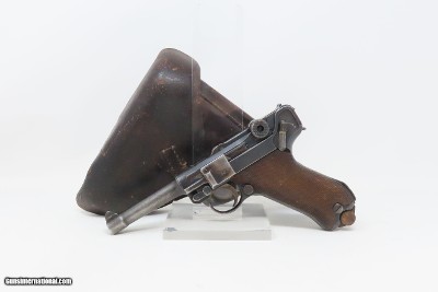 WORLD WAR I 1918 Dated DWM German LUGER PISTOL P.08 9x19mm HARDMAN C&R With HOLSTER, EXTRA MAGAZINE, and Takedown Tool - Image 2 of 23