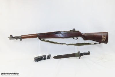 KOREA WORLD WAR II SPRINGFIELD U.S. M1 GARAND .30-06 Infantry Rifle C&Rc1944 mfr. w/BAYONET, SHEATH, 9 CLIPS - Image 2 of 20