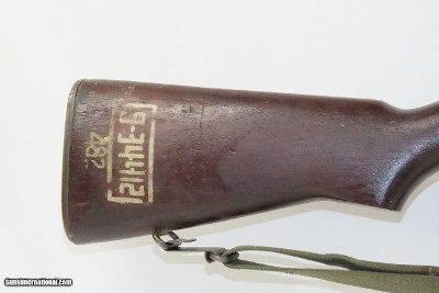 KOREA WORLD WAR II SPRINGFIELD U.S. M1 GARAND .30-06 Infantry Rifle C&Rc1944 mfr. w/BAYONET, SHEATH, 9 CLIPS - Image 15 of 20