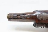 EUROPEAN .50 Caliber FLINTLOCK SELF DEFENSE Pistol ENGRAVED Antique Likely French Pocket Pistol - 12 of 16