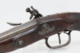 EUROPEAN .50 Caliber FLINTLOCK SELF DEFENSE Pistol ENGRAVED Antique Likely French Pocket Pistol - 15 of 16