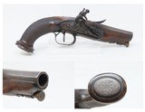 EUROPEAN .50 Caliber FLINTLOCK SELF DEFENSE Pistol ENGRAVED Antique Likely French Pocket Pistol