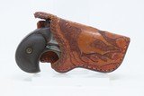REMINGTON Over/Under DOUBLE DERINGER .41 Rimfire C&R Pistol LEATHER HOLSTER Model 95 .41 Caliber HIDEOUT/SELF DEFENSE Pistol - 2 of 19