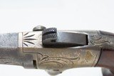 SCARCE Post-CIVIL WAR Antique NATIONAL ARMS No. 2 “AW” Marked .41 WILD WEST Nicely Engraved SWIVEL BARREL Pre-Colt Pistol - 7 of 18