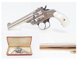 Nickel Plated w/ FACTORY BOX Smith & Wesson .32 DA Revolver C&R PEARL GRIPTURN OF THE CENTURY Self Defense Revolver - 1 of 22