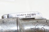 GOLD RUSH Era ALLEN & THURBER Antique WORCHESTER Period PEPPERBOX RevolverENGRAVED First DA Revolving Percussion Pistol - 6 of 17